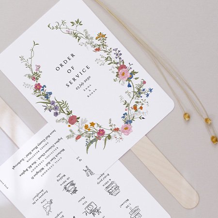Fan wedding programmes