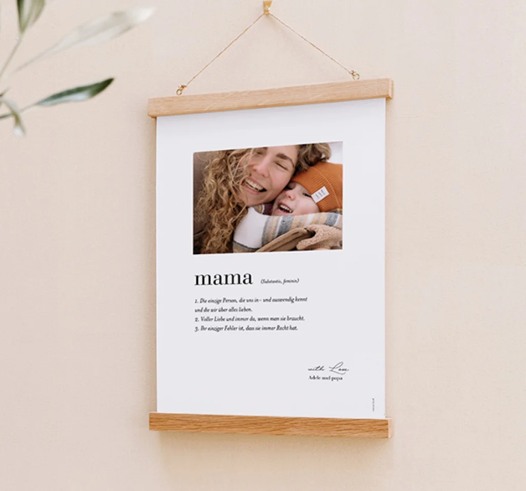 Photo frame with a small message