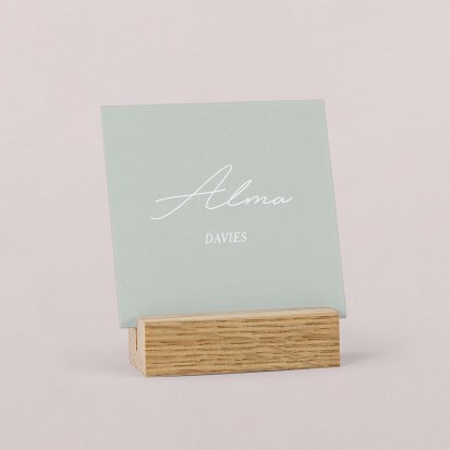 Wedding place card  Green romance