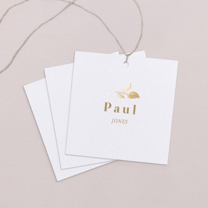 Wedding place card  Elderberry - Gold