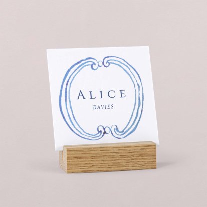 Wedding place card  Blue garden