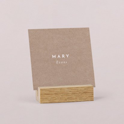Wedding place card  Sepia