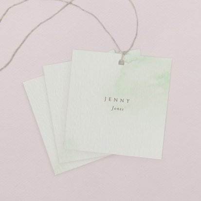 Wedding place card  Meadowsweet