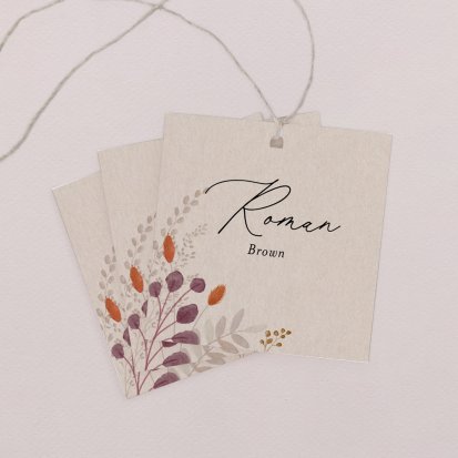 Wedding place card  Winter Garden