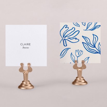 Wedding place card  Blue Flora