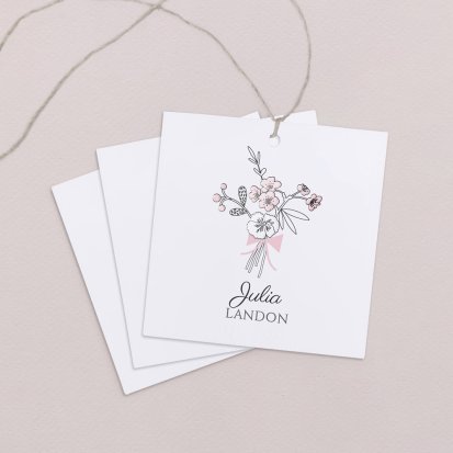 Wedding place card  Little white dress