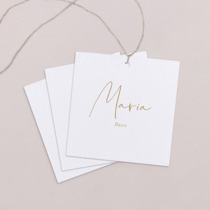 Wedding place card  Pure Gold