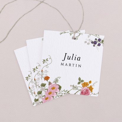 Wedding place card  Clematis