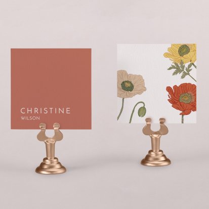 Wedding place card  Poppies
