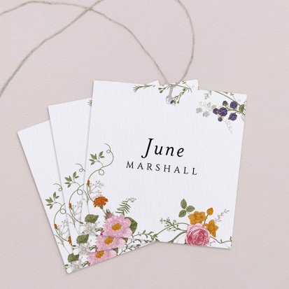 Wedding place card  Clematis II
