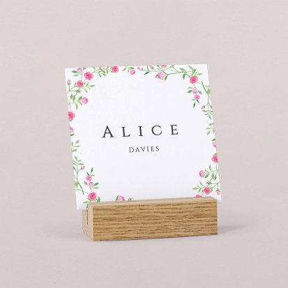 Wedding place card  Round romance