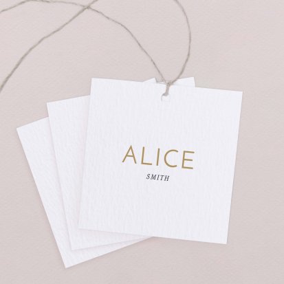 Wedding place card  Bow and rings