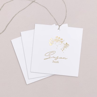 Wedding place card  Gypsophila