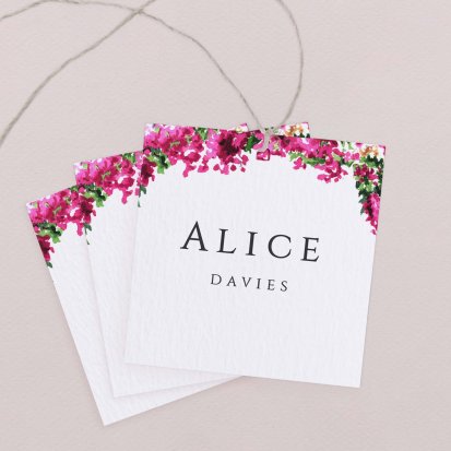 Wedding place card  Bougainvillée
