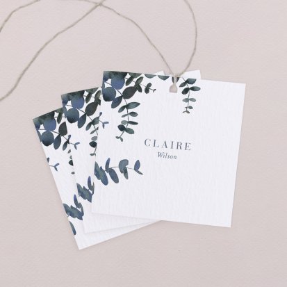 Wedding place card  Aquaverde