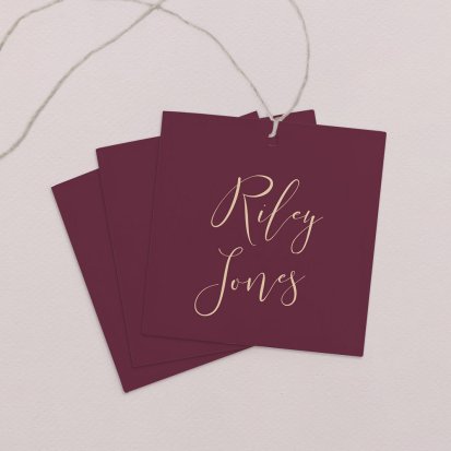 Wedding place card  Purple