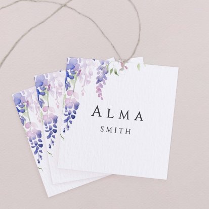 Wedding place card  Wisteria