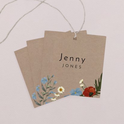 Wedding place card  Summer bouquet