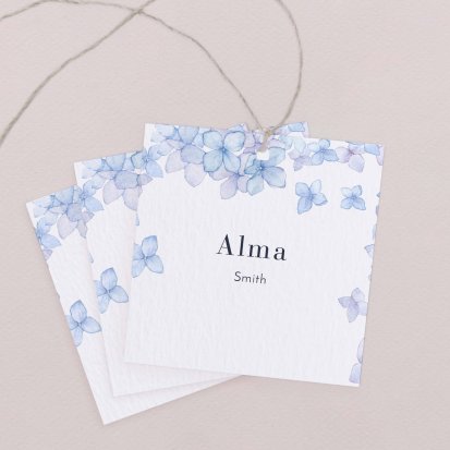 Wedding place card  Sweet blue