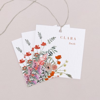 Wedding place card  In bloom