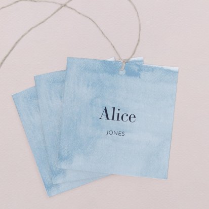 Wedding place card  Galon bleu